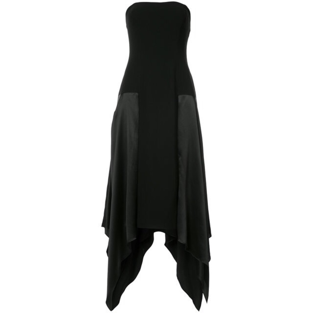 Cinq a sept strapless handkerchief midi dress